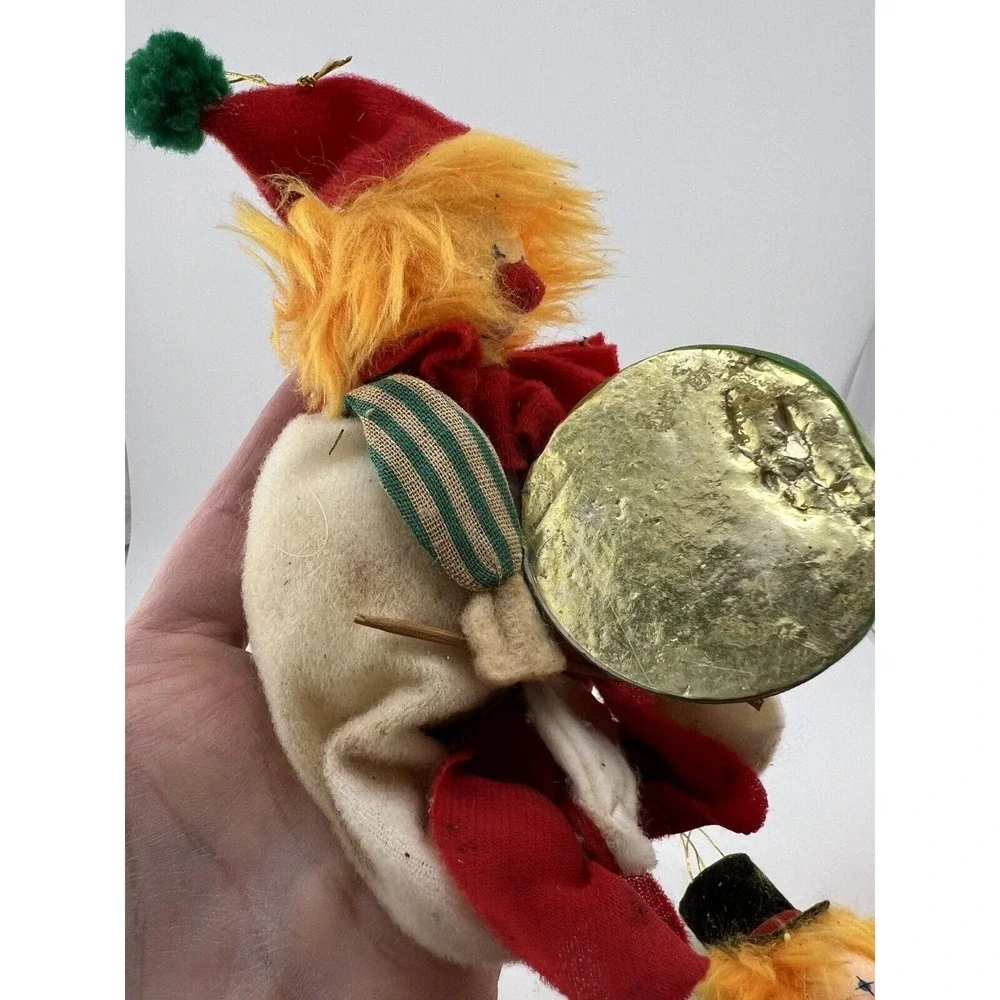 Vintage Home Decorative Happy Holidays Christmas‎ Clowns Ornaments - Set of 6